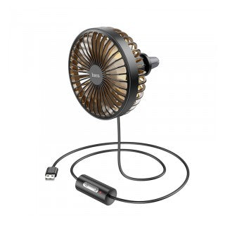 HOCO ZP2 Wind Air vent wire control car fan Outlet & Dashboard – Black HOCO ZP2 Wind Air vent wire control car fan Outlet & Dashboard – Black